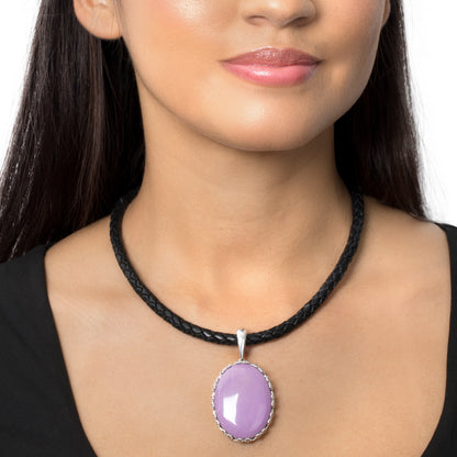 EXCLUSIVELY OURS! Sterling Silver Phosphosiderite Oval Pendant Enhancer