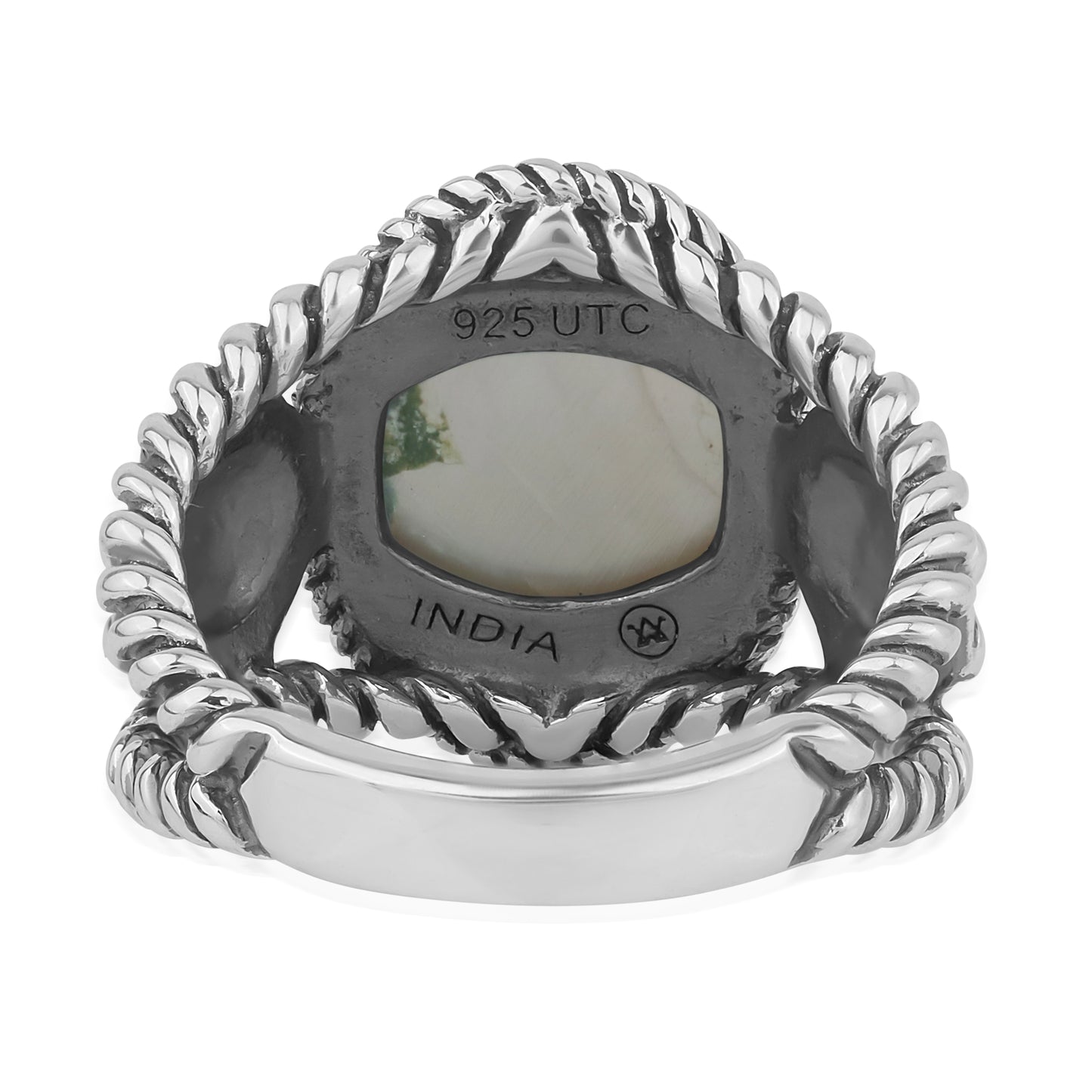 EXCLUSIVELY OURS! Sterling Silver White Mother of Pearl Concha Flower Ring, Sizes 5-10