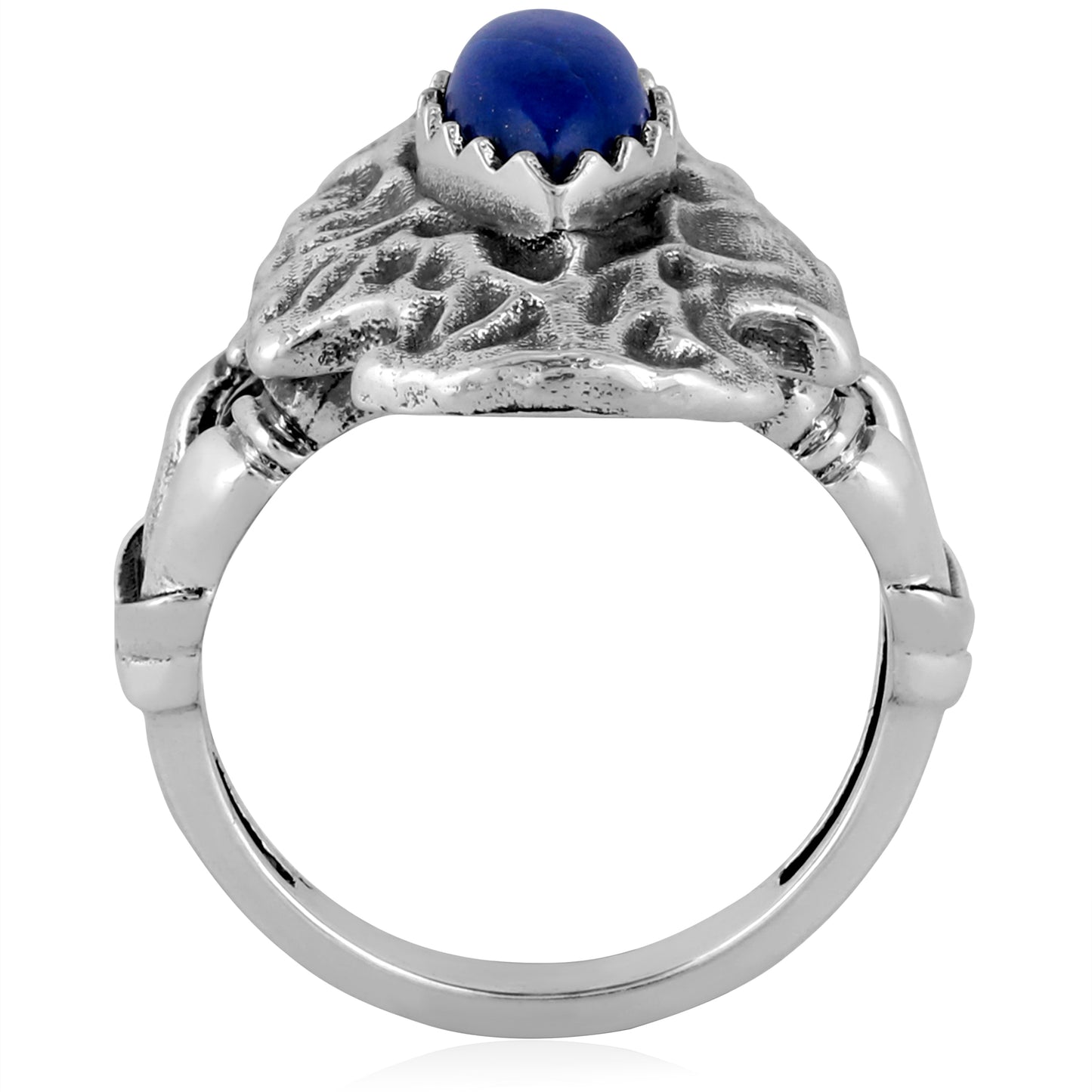 EXCLUSIVELY OURS! Sterling Silver Lapis Fritz Casuse Arrowhead Ring Sizes 5 to 10