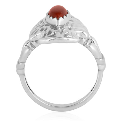 EXCLUSIVELY OURS! Sterling Silver Red Jasper Fritz Casuse Arrowhead Ring Sizes 5 to 10