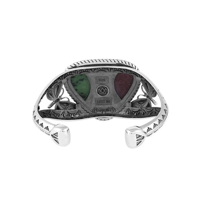 EXCLUSIVELY OURS! Sterling Silver Ruby Zoisite Gemstone Butterfly Cuff Bracelet