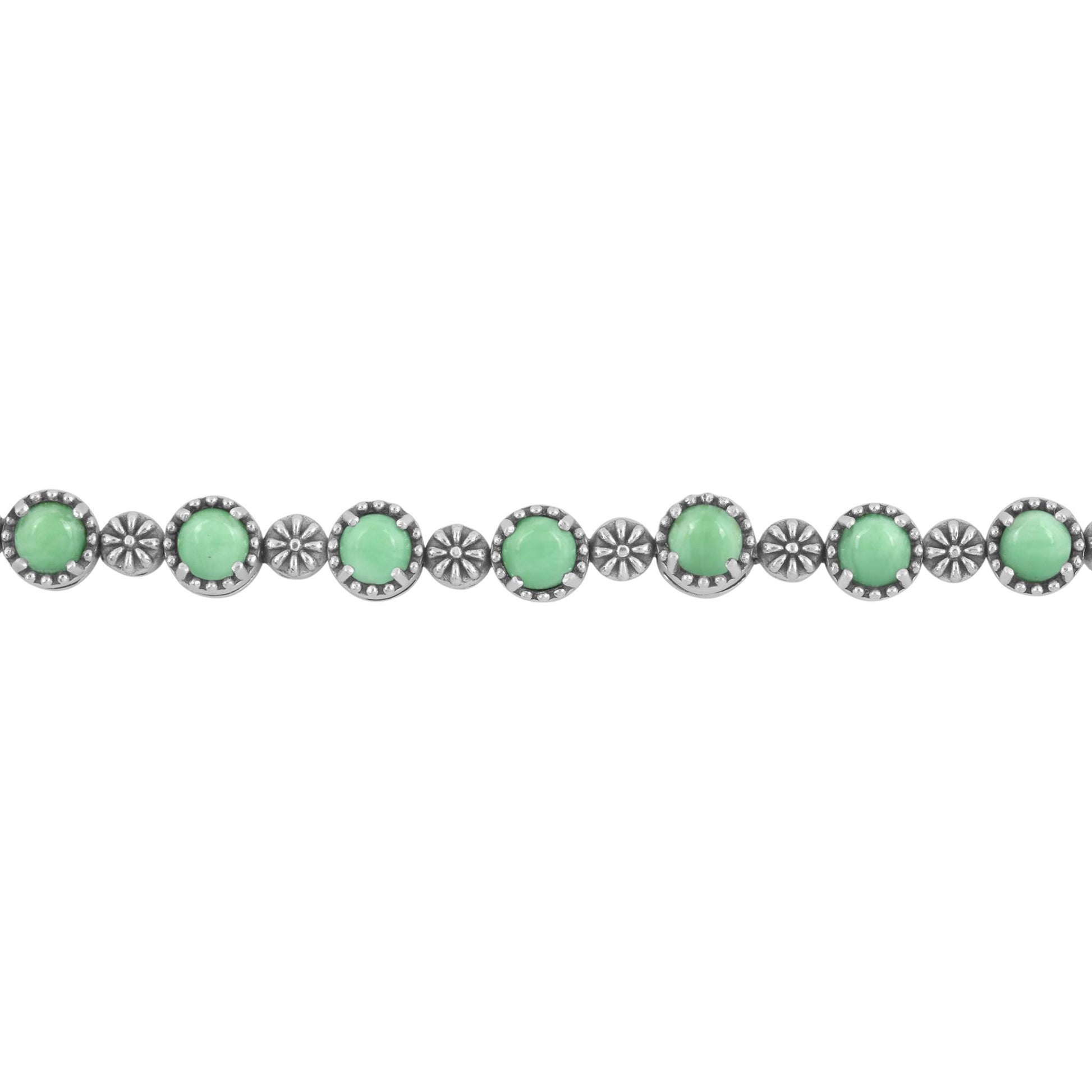 Sterling Silver Variscite Adjustable Friendship Bracelet