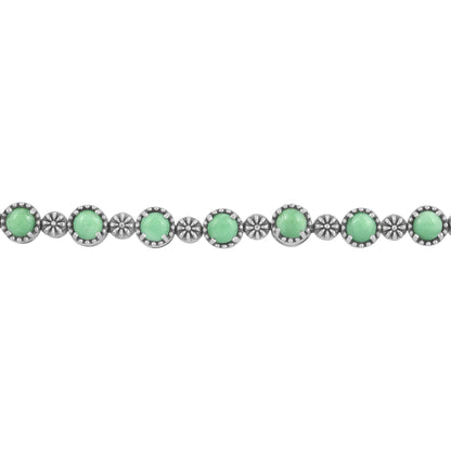 Sterling Silver Variscite Adjustable Friendship Bracelet