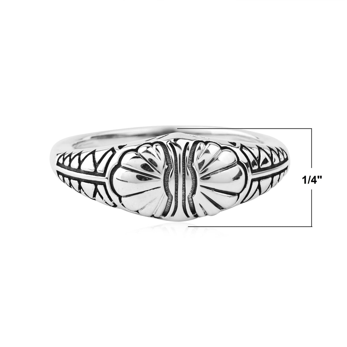 Sterling Silver Etched Ring, Sizes 5  and 6