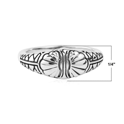 Sterling Silver Etched Ring, Sizes 5  and 6