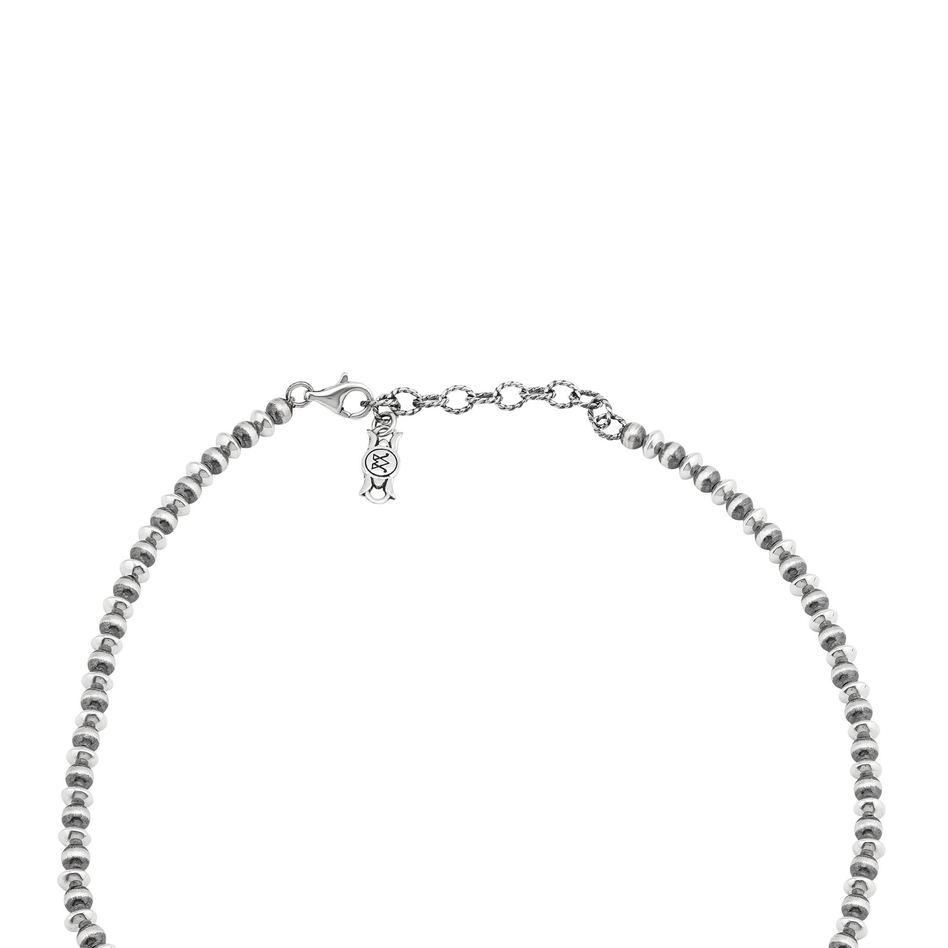  Sterling Silver Orange Spiny Oyster Marquise-Cut Squash Blossom Necklace
