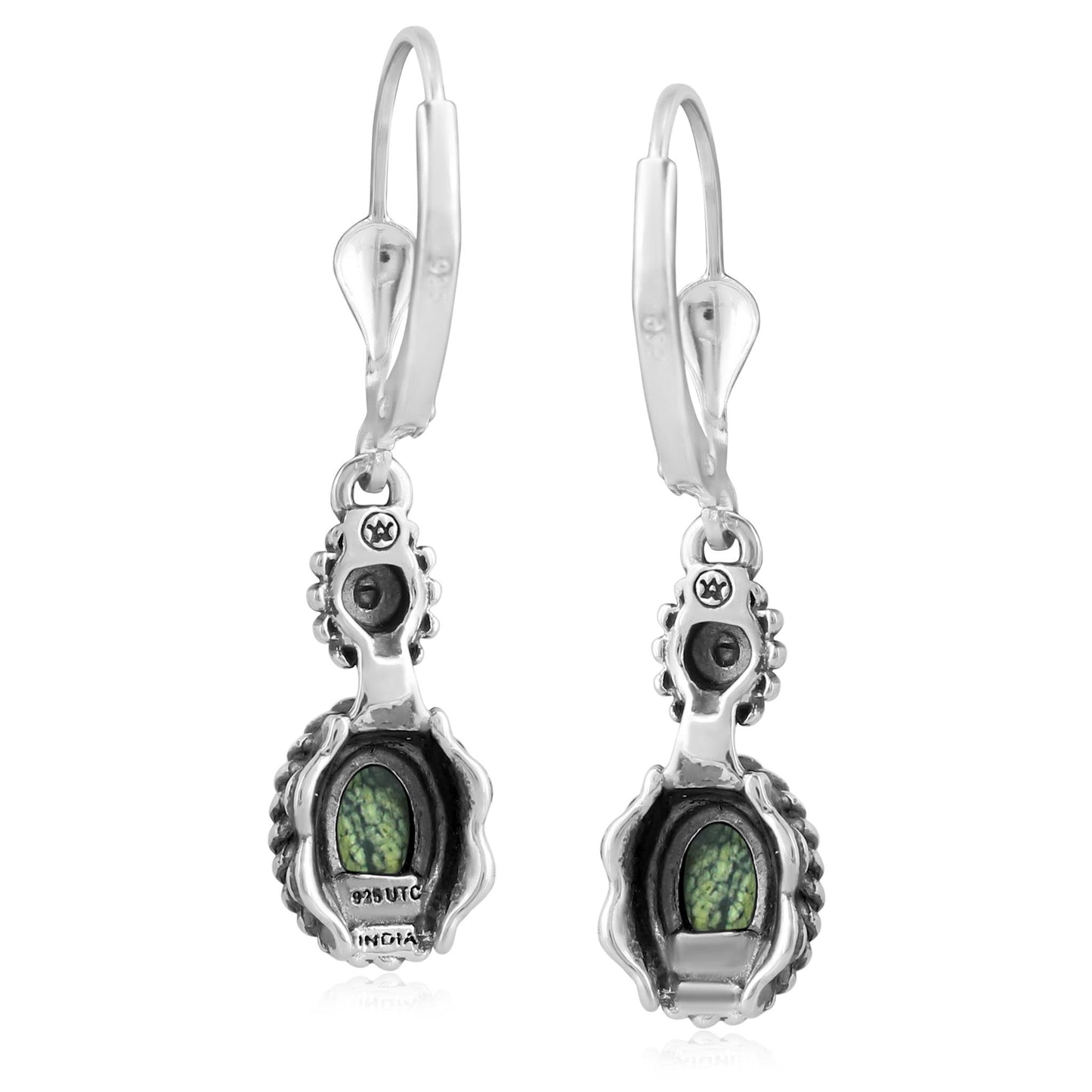 EXCLUSIVELY OURS! Sterling Silver Serpentine Floral and Rope Design Dangle Earrings