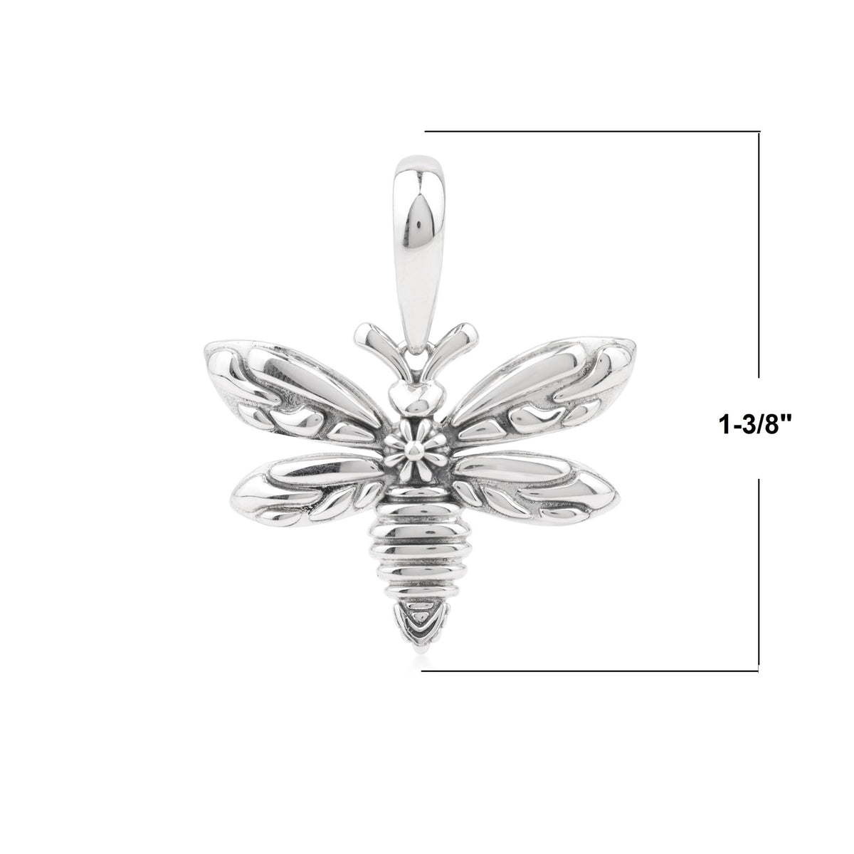 Sterling Silver Bumblebee Pendant Enhancer