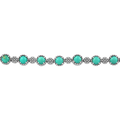 Sterling Silver Turquoise Adjustable Friendship Bracelet