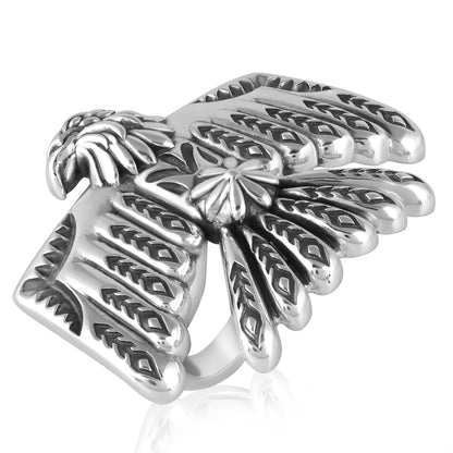 EXCLUSIVELY OURS! Sterling Silver Thunderbird Ring, Sizes 5 to 11