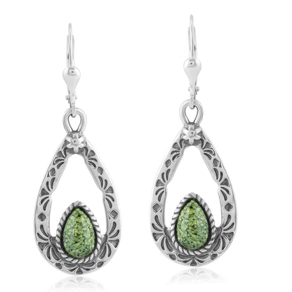 EXCLUSIVELY OURS! Sterling Silver Serpentine Open Teardrop Dangle Earrings