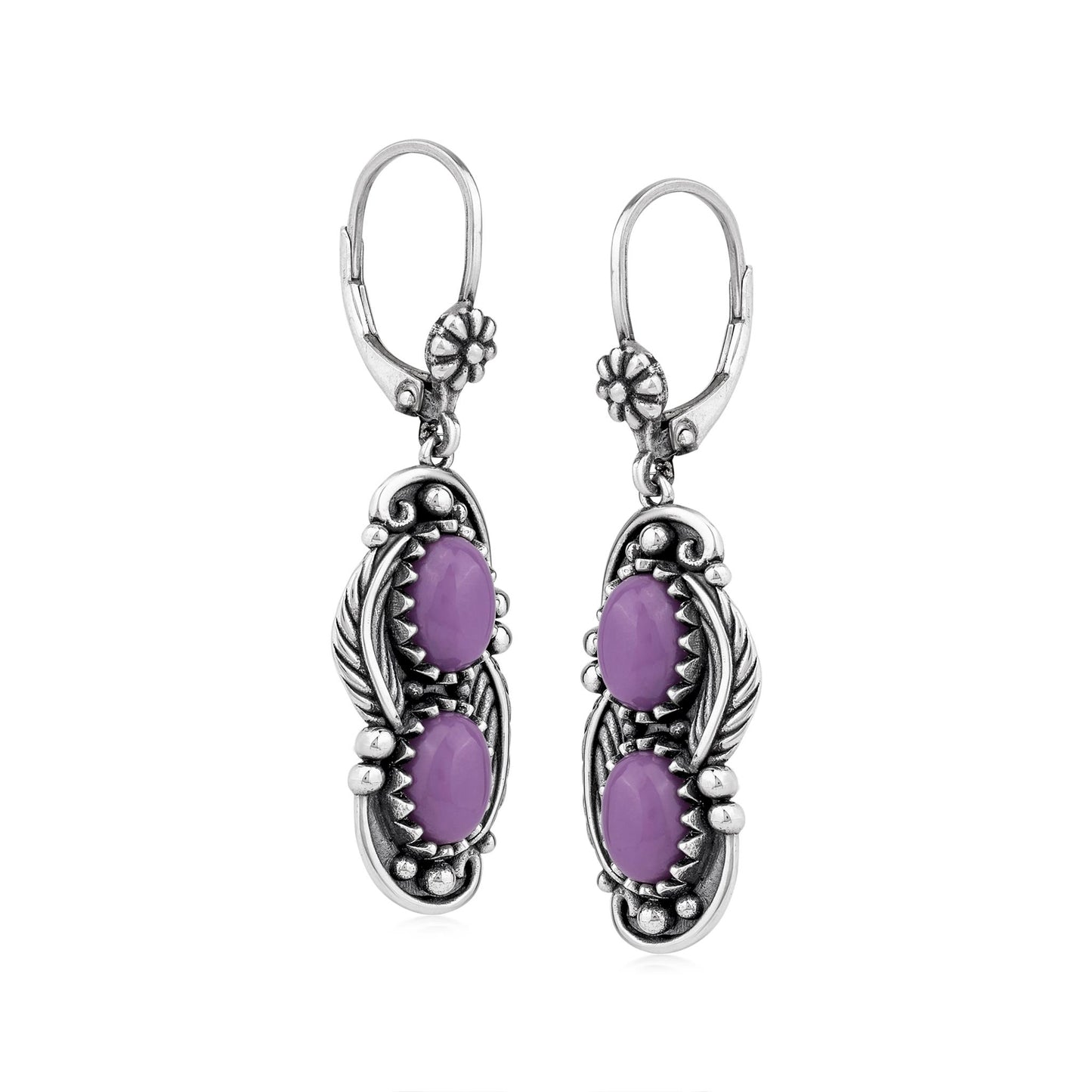 EXCLUSIVELY OURS! Sterling Silver Phosphosiderite Double Oval Lever Back Earrings