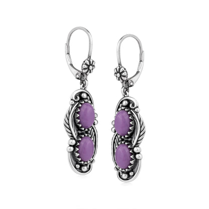 EXCLUSIVELY OURS! Sterling Silver Phosphosiderite Double Oval Lever Back Earrings