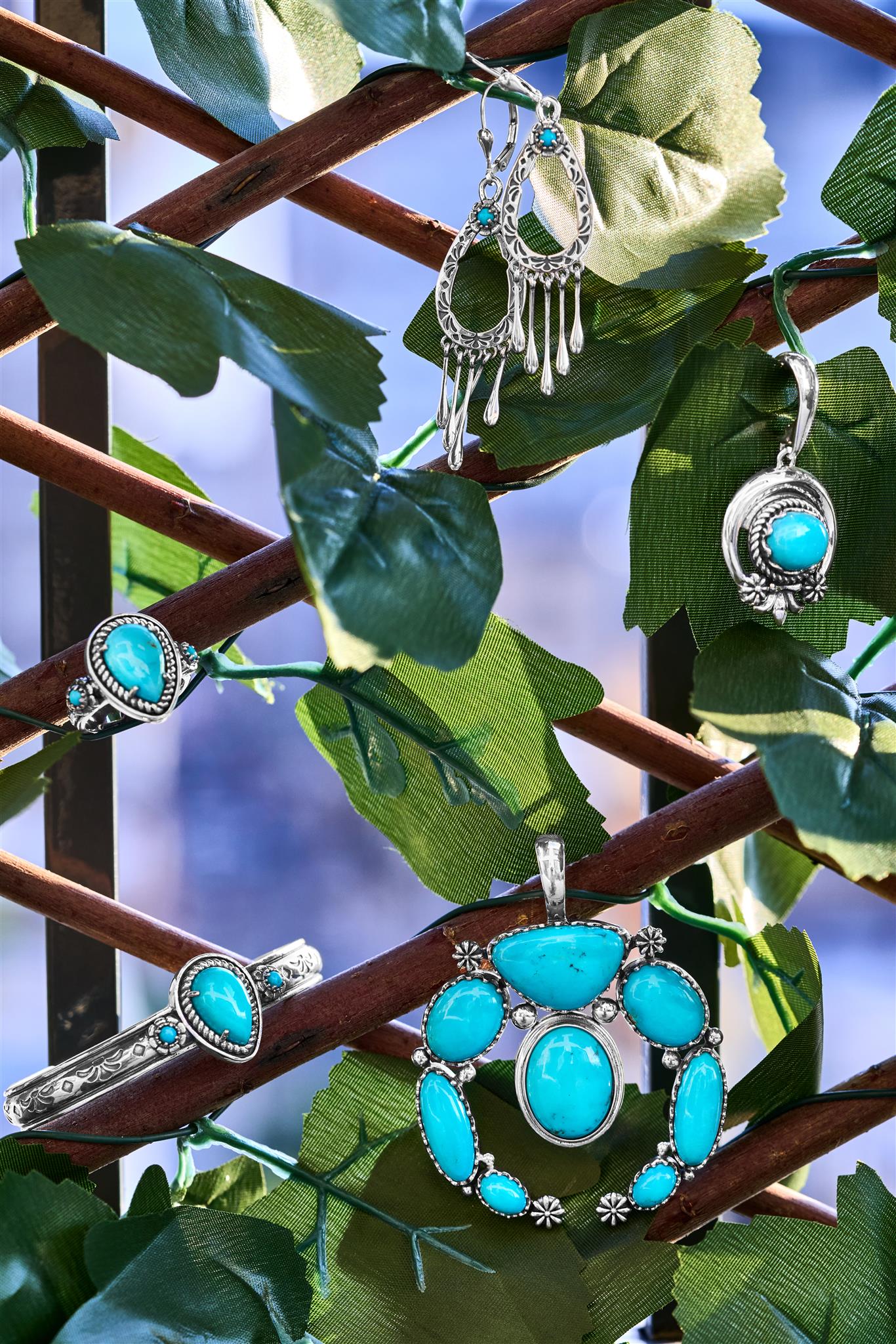 EXCLUSIVELY OURS! Sterling Silver Kingman Turquoise Single Row Rope Teardrop Cuff Bracelet Sizes Small to Large