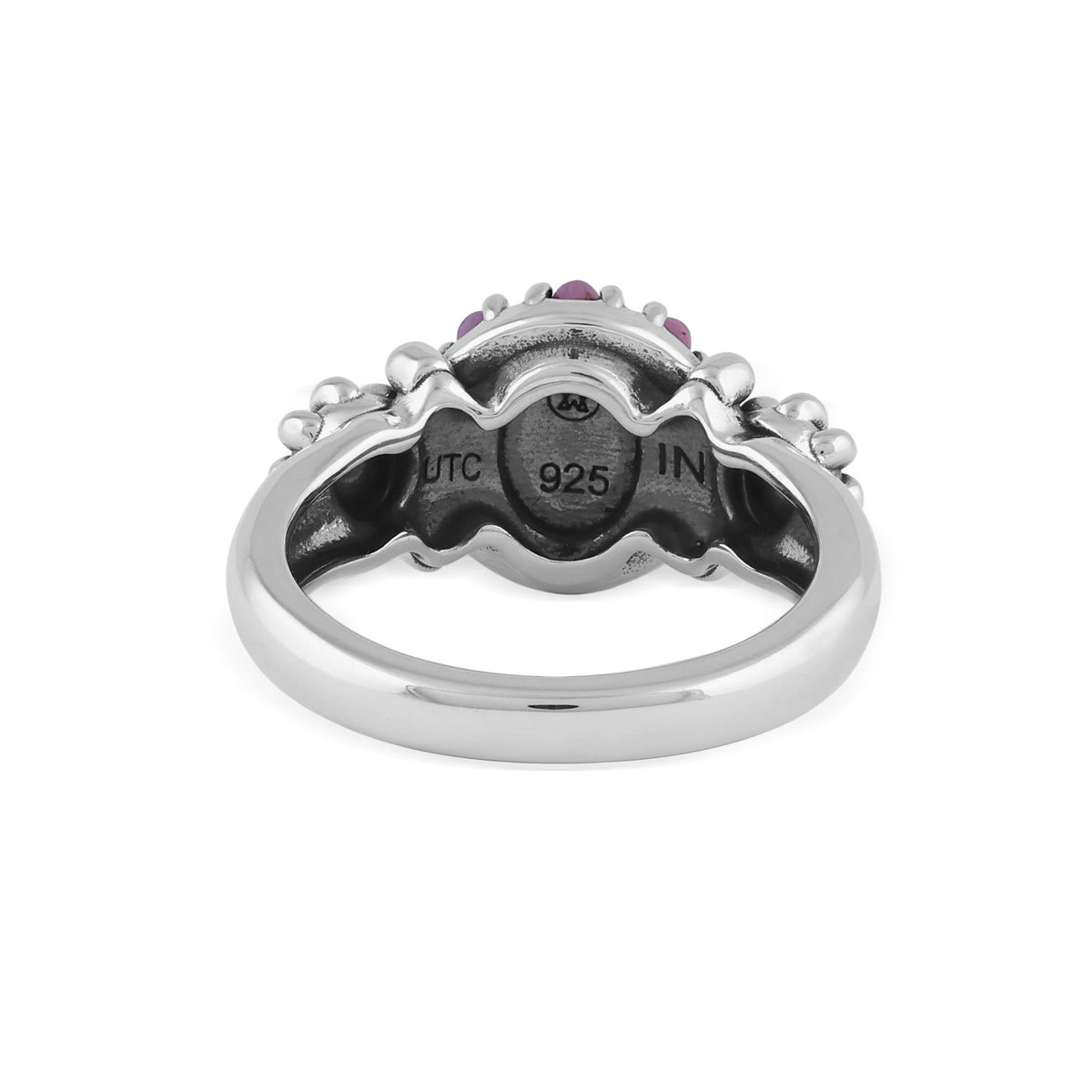 Sterling Silver Phosphosiderite Concha Flower Ring
