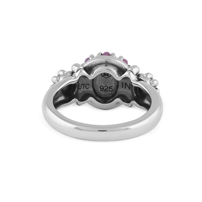 Sterling Silver Phosphosiderite Concha Flower Ring