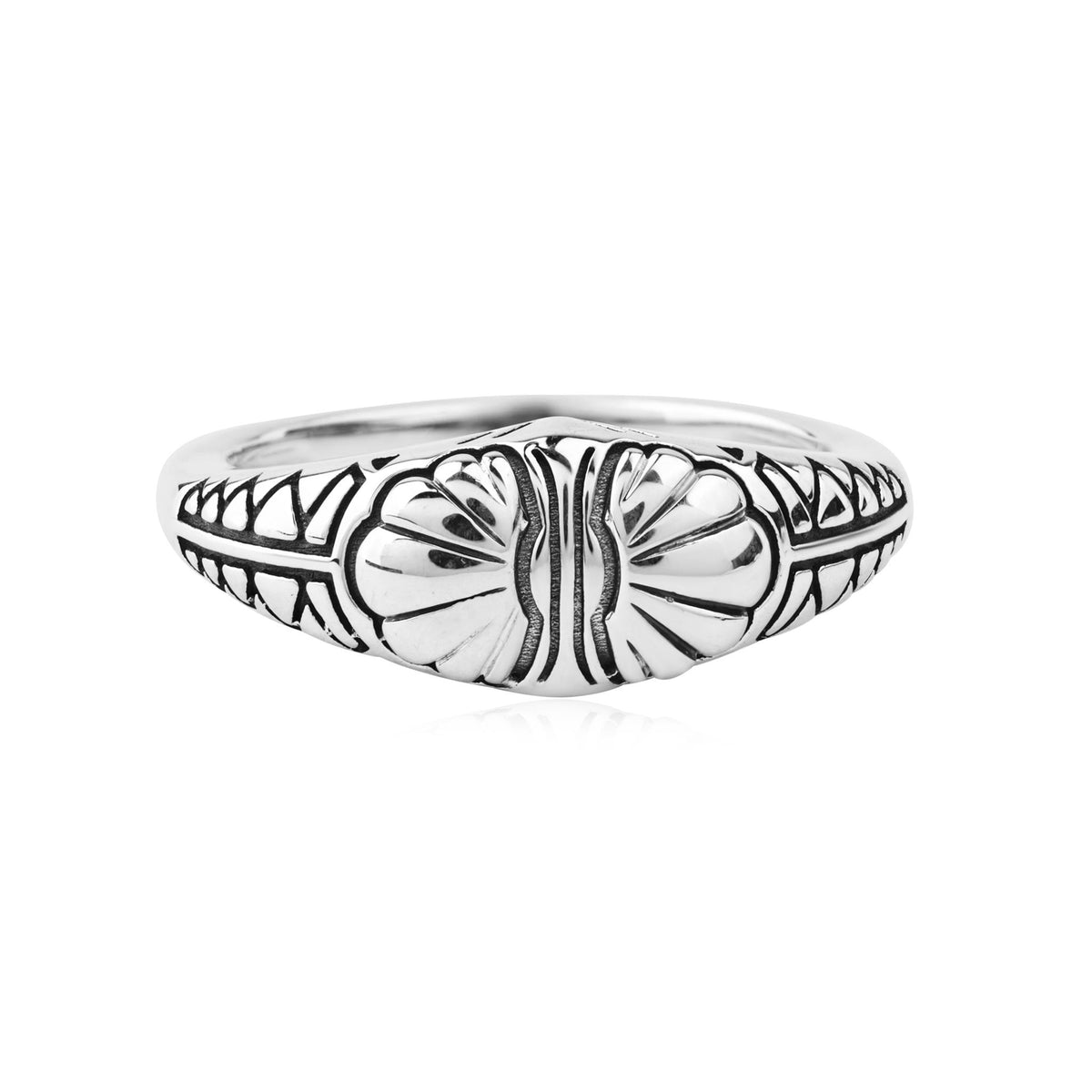 Sterling Silver Etched Ring, Sizes 5  and 6