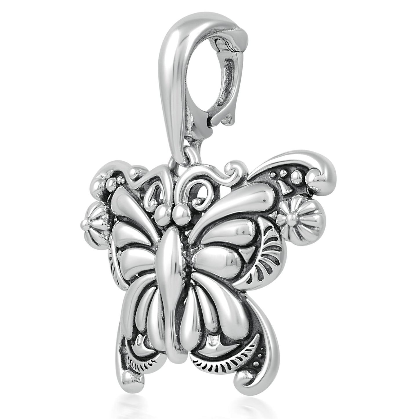 Sterling Silver Butterfly Pendant Enhancer
