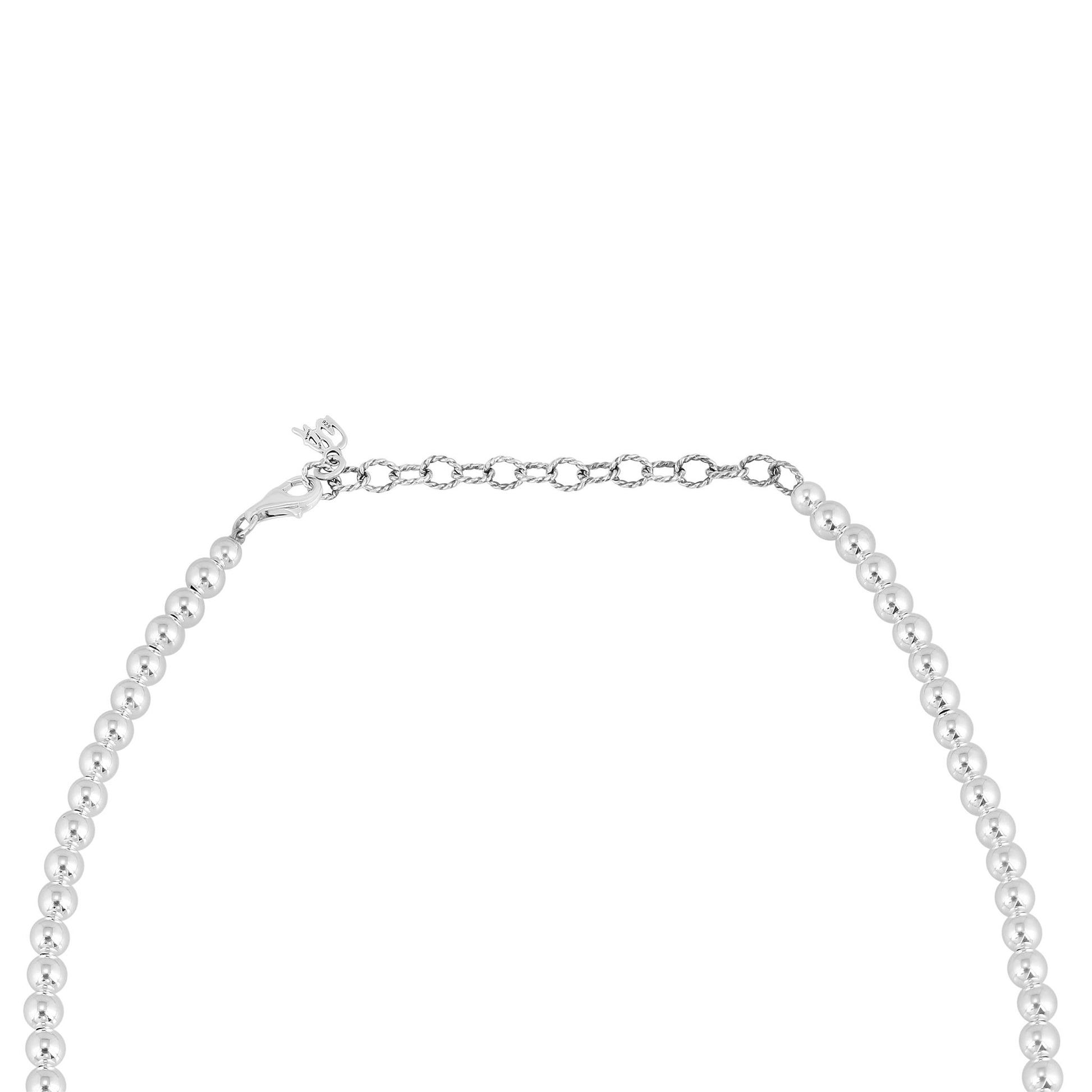 Sterling Silver Labradorite Squash Blossom Necklace 17 to 20 Inches