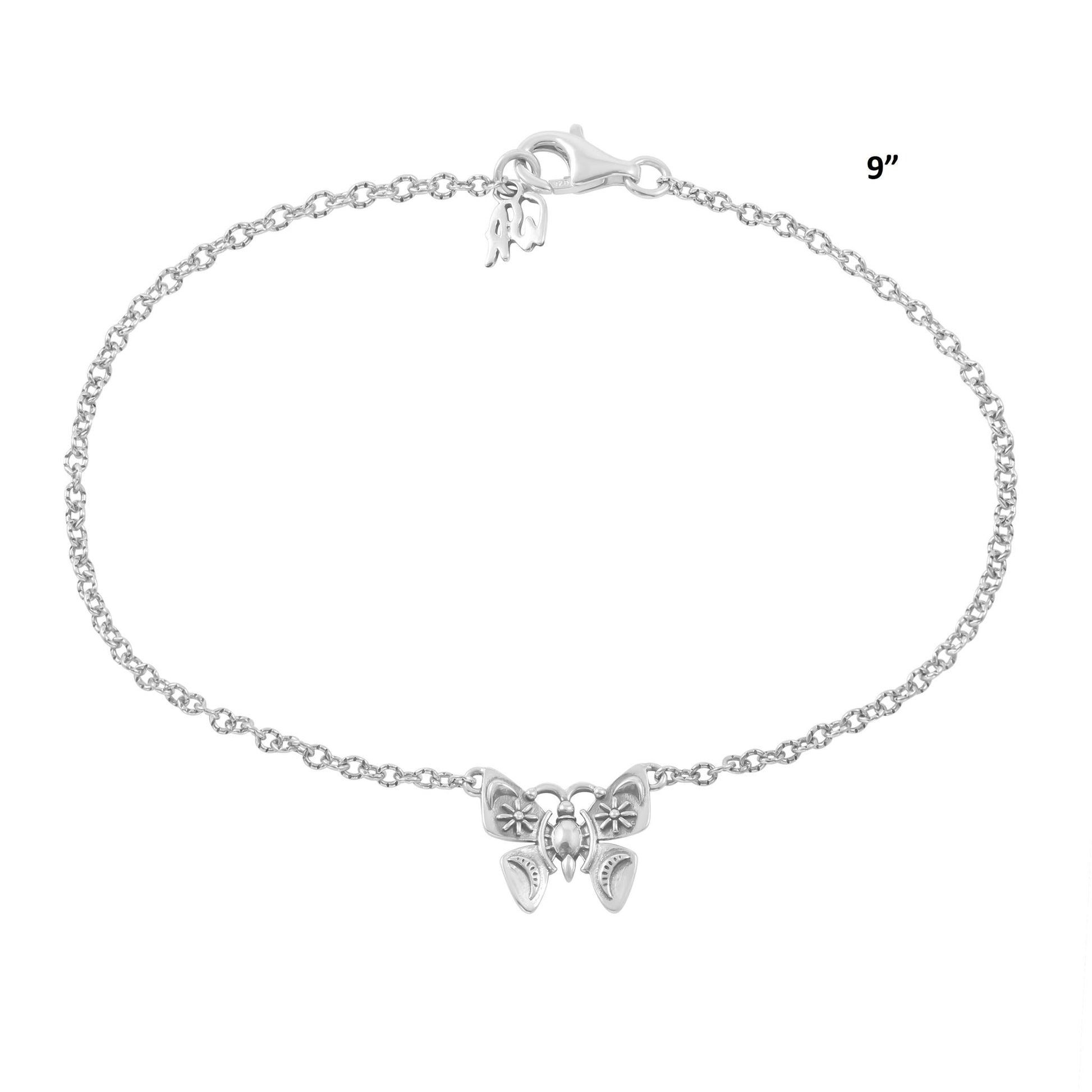 Sterling Silver Butterfly Anklet
