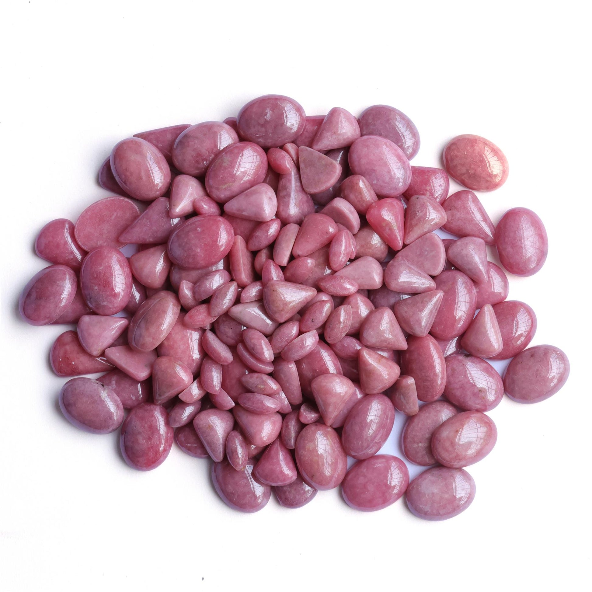 Sterling Silver Charoite and Rhodonite Pink Tonal Braided Leather 3-Stone Necklace