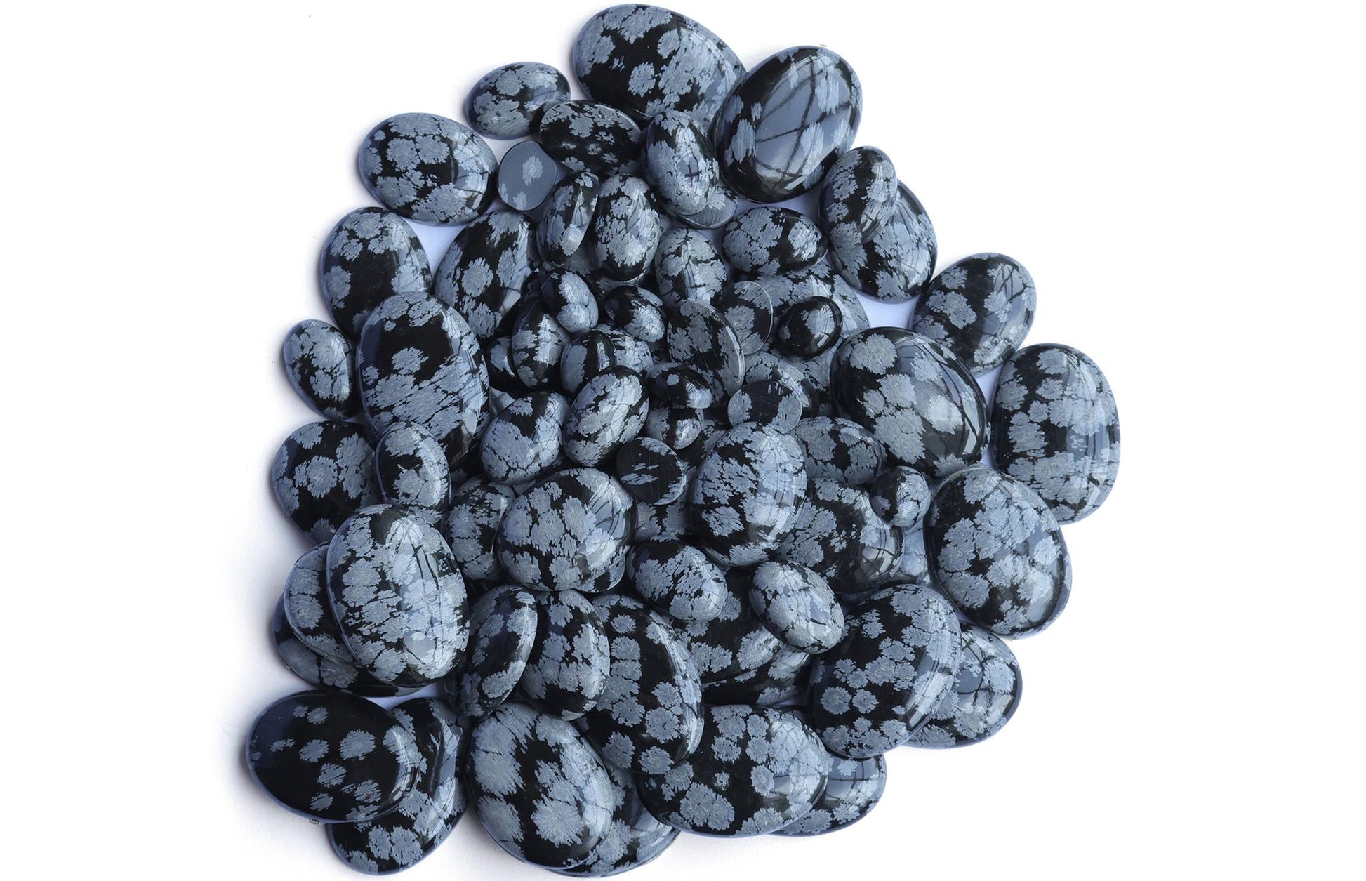 Sterling Silver Snowflake Obsidian Large Naja Squash Blossom Necklace