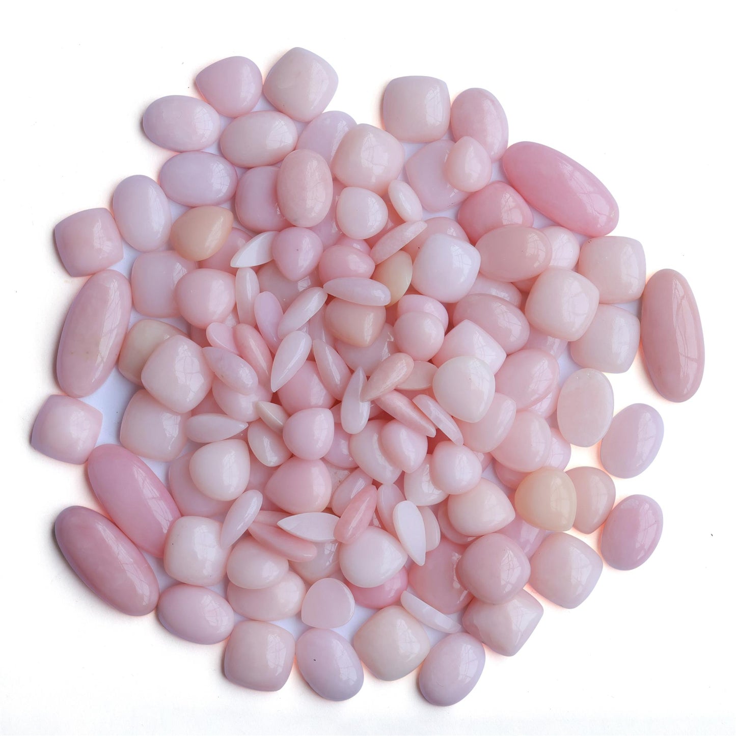 EXCLUSIVELY OURS! Sterling Silver Pink Opal and Rhodonite Large Heart Design Pendant Enhancer