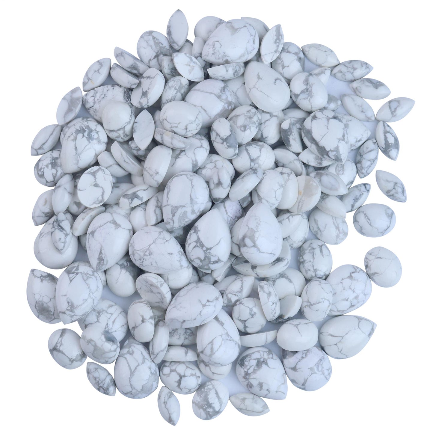 EXCLUSIVELY OURS! Sterling Silver White Howlite Oval Drop Lever Back Earrings