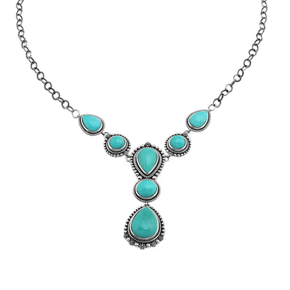 LIMITED EDITION! Sterling Silver Kingman Turquoise Rope and Bead Necklace