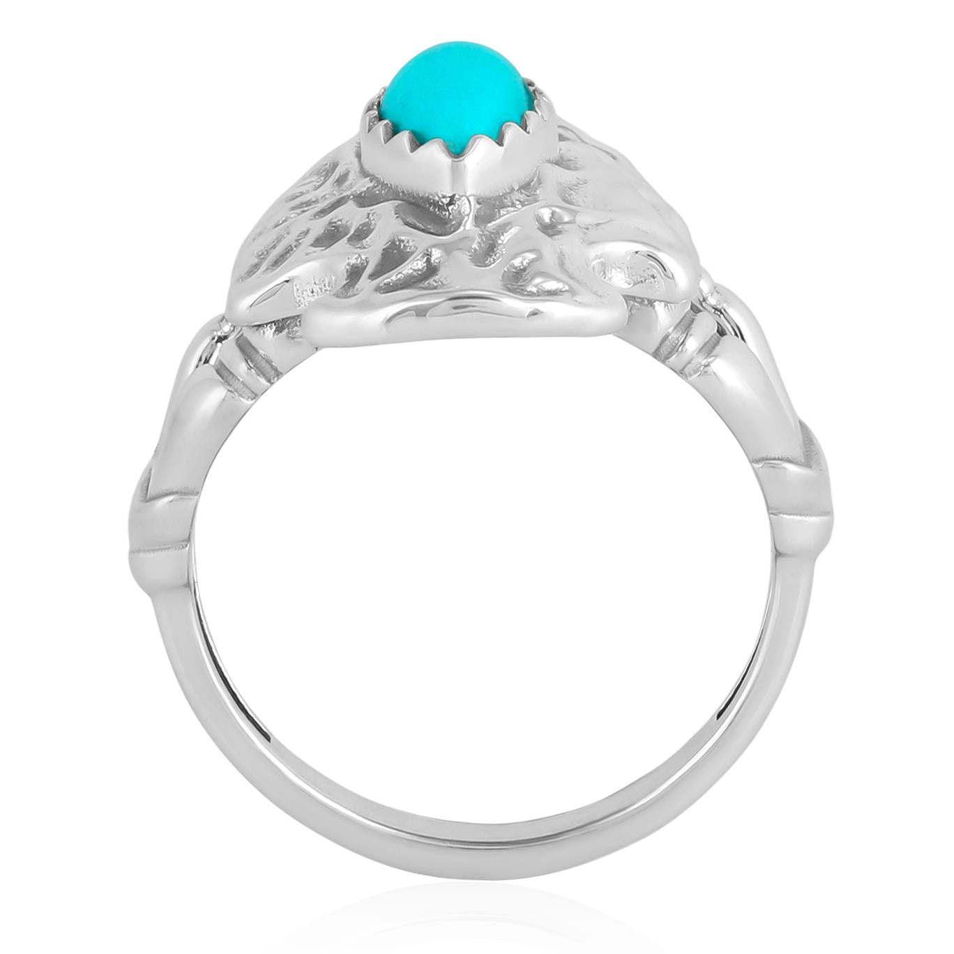 EXCLUSIVELY OURS! Sterling Silver Kingman Turquoise Fritz Casuse Arrowhead Ring Sizes 5 to 10