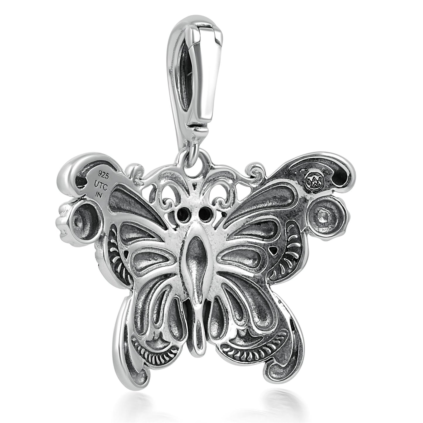 Sterling Silver Butterfly Pendant Enhancer