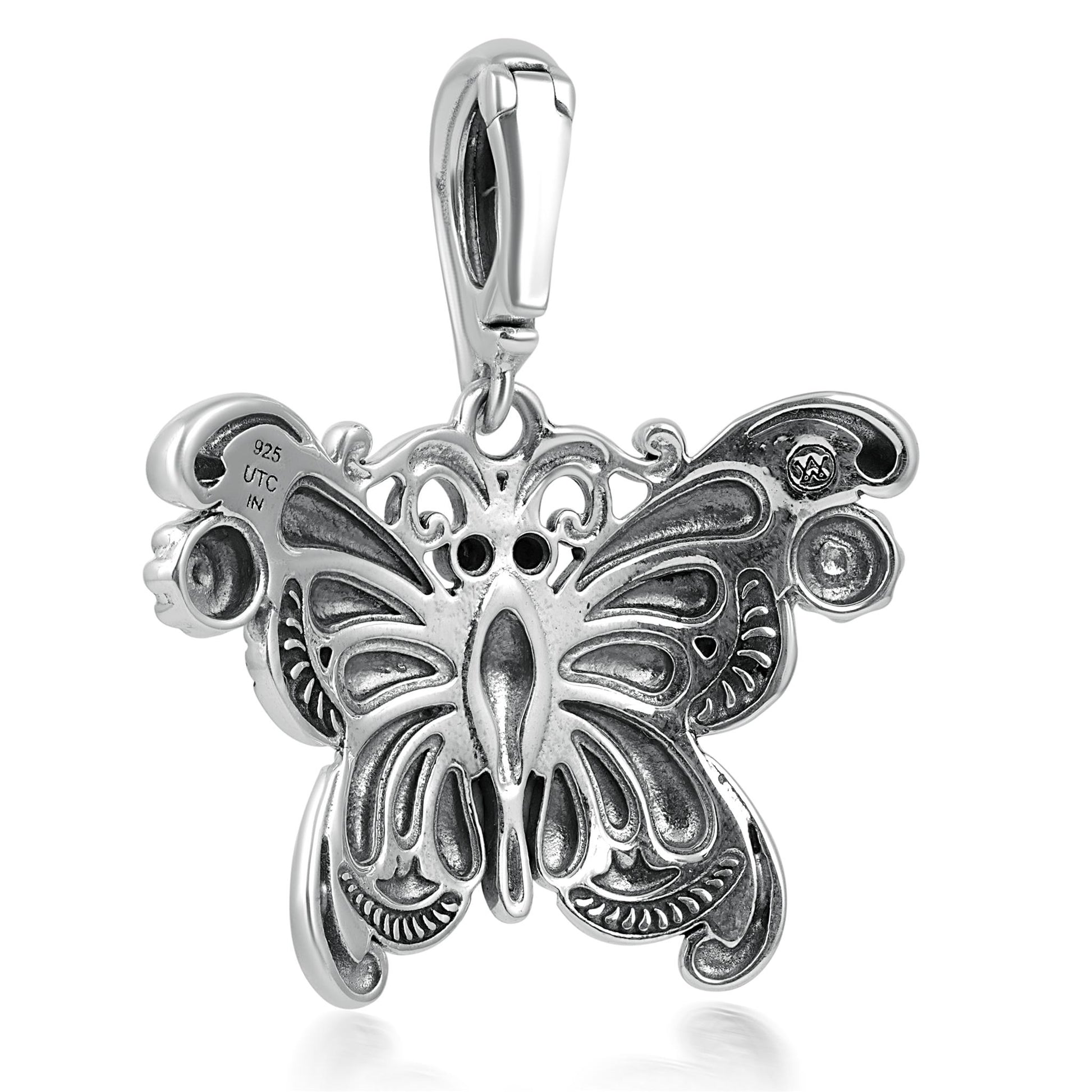 Sterling Silver Butterfly Pendant Enhancer