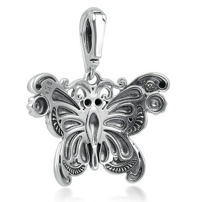 Sterling Silver Butterfly Pendant Enhancer