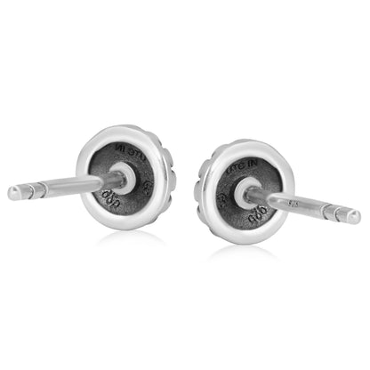 EXCLUSIVELY OURS! Sterling Silver Sunburst Stud Earrings, Choice of Size Small to Large