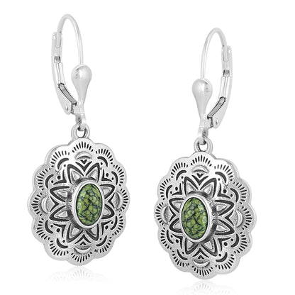 EXCLUSIVELY OURS! Sterling Silver Serpentine Concha Dangle Earrings