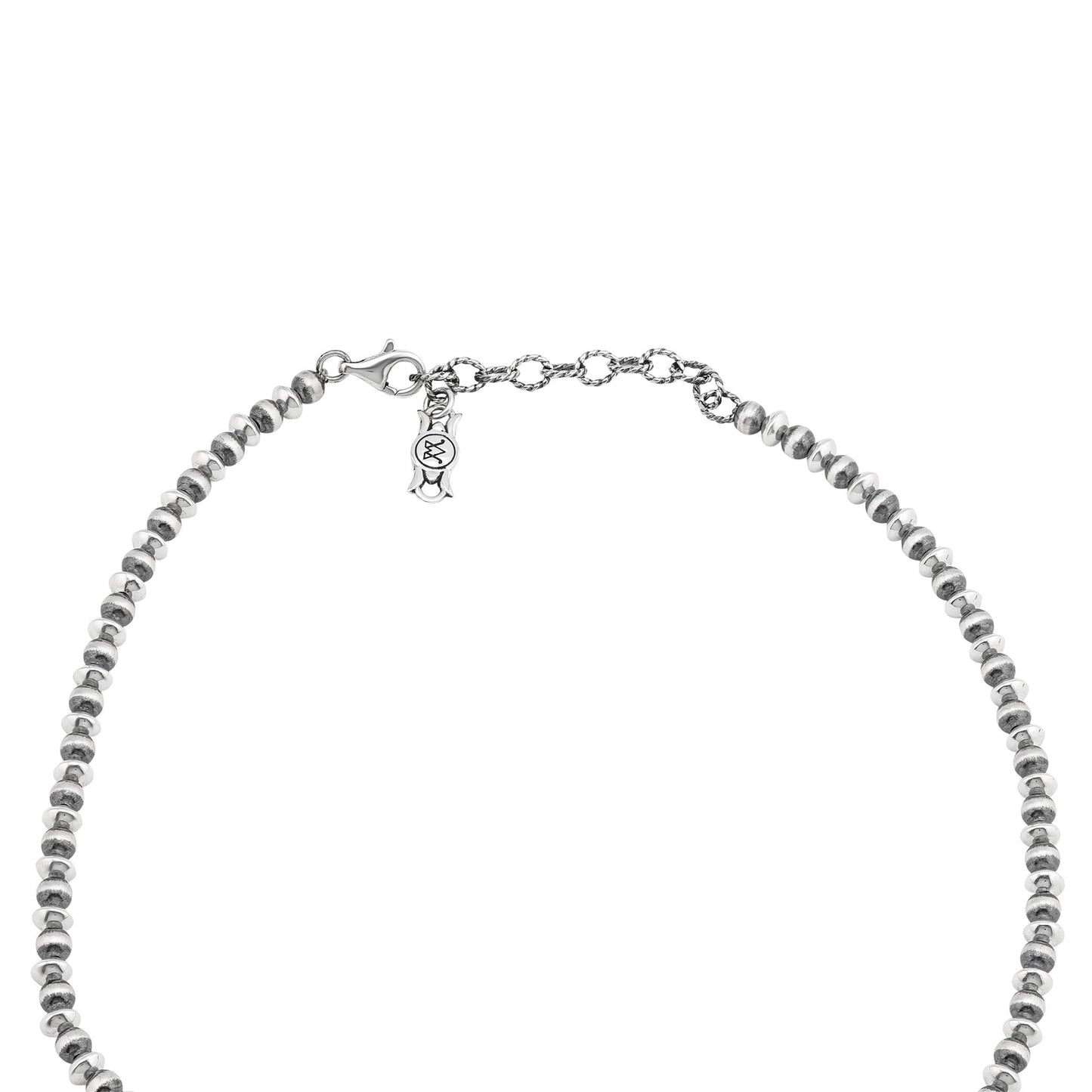  Sterling Silver Sleeping Beauty Turquoise Marquise-Cut Squash Blossom Necklace 