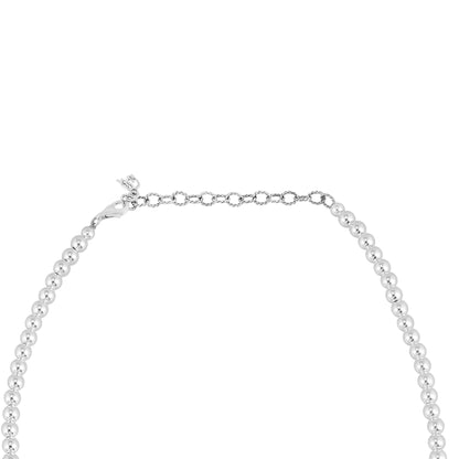 Sterling Silver Ruby Zoisite Oval Squash Blossom Necklace 