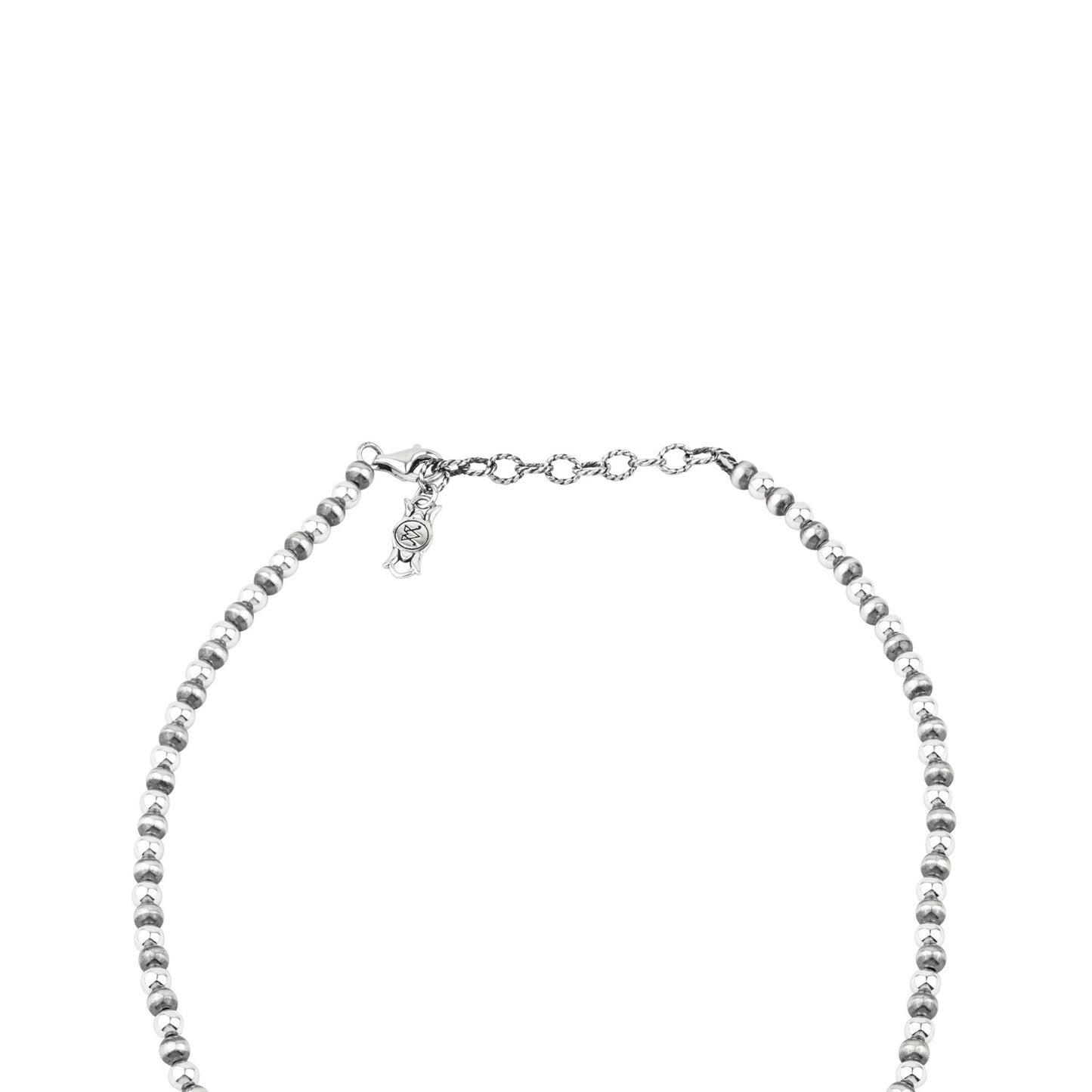  Sterling Silver White Mother of Pearl Oval Cluster Naja Necklace