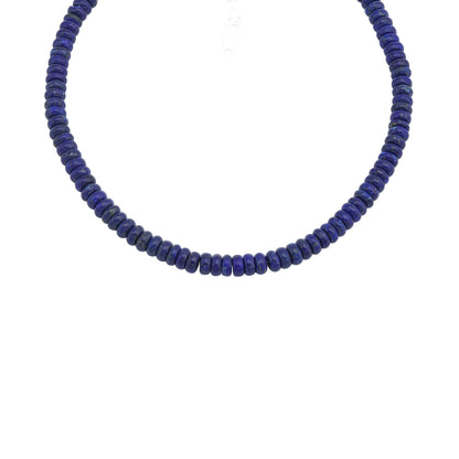 Sterling Silver Lapis Bead Necklace