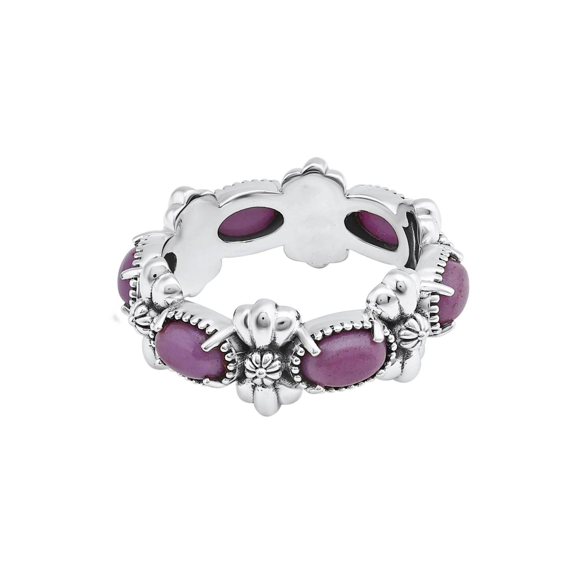 Sterling Silver Phosphosiderite Oval Concha Band Ring