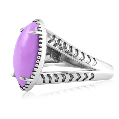 Sterling Silver Phosphosiderite Marquise Split Shank Ring