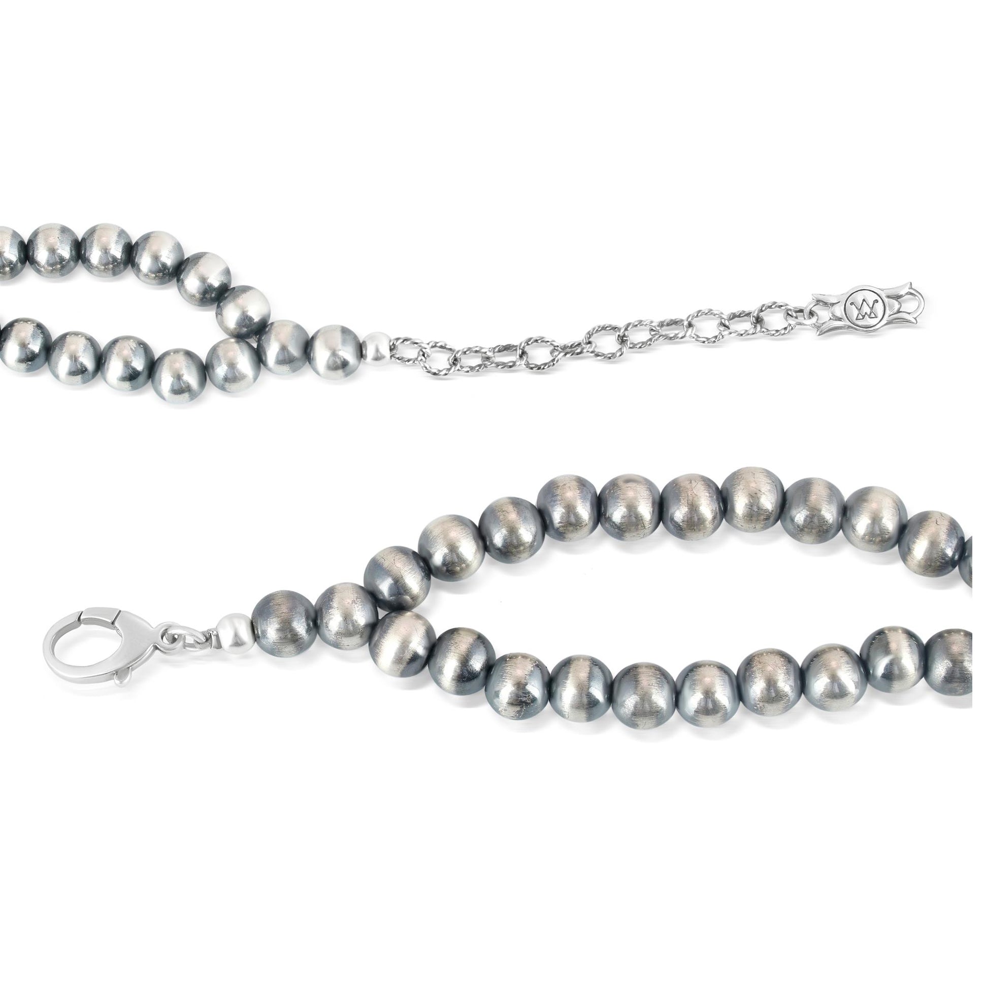 Sterling Silver Labradorite Large Naja Squash Blossom Necklace