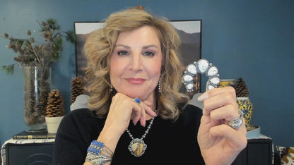 Sterling Silver White Howlite Large Naja Pendant Enhancer