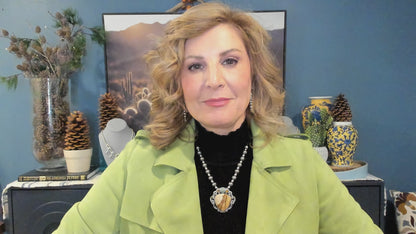 Sterling Silver Triangle Pendant Enhancer - Picture Jasper, Green Turquoise and Tiger's Eye Gemstones